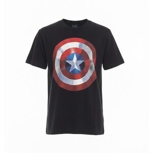 Marvel Captain America Shield Graphic Print‎ T-Shirt Comic Book Hero